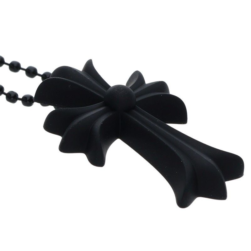 Chrome Hearts Rubber CH Crs Sml Small CH Cross Necklace — view 4