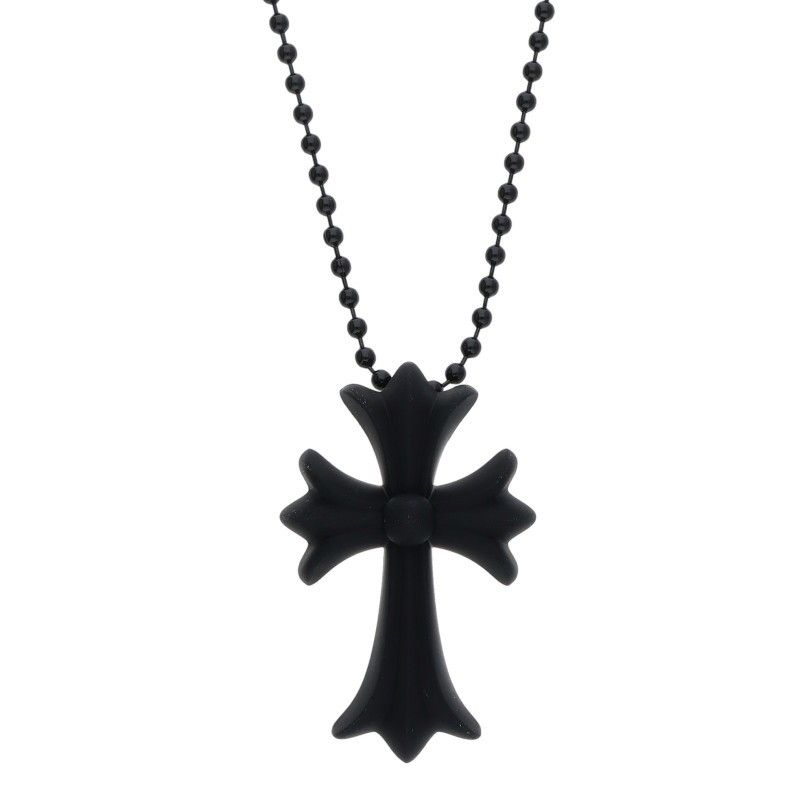 Chrome Hearts Rubber CH Crs Sml Small CH Cross Necklace