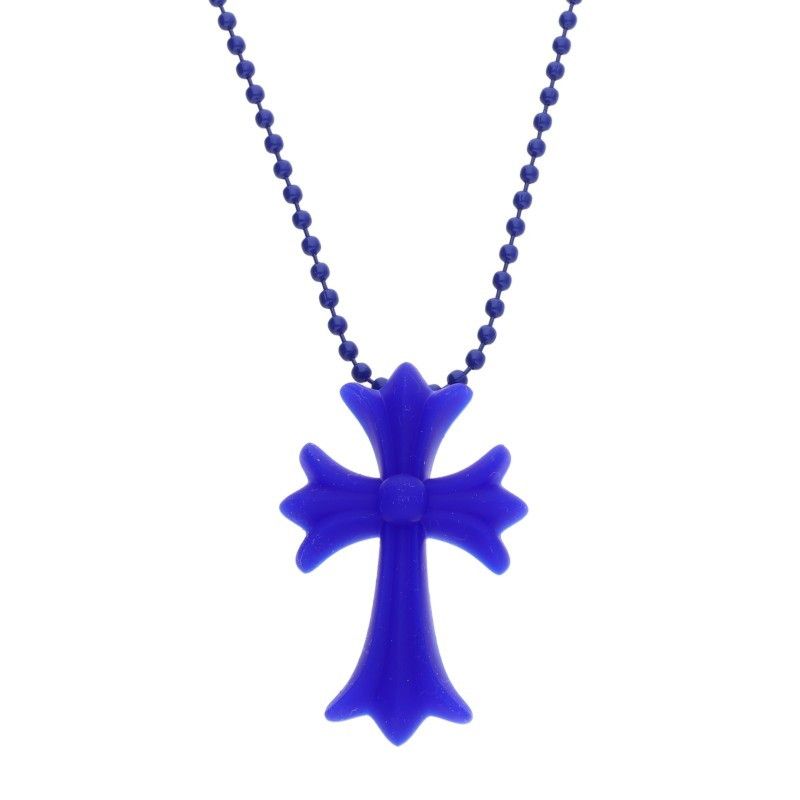 Chrome Hearts Rubber CH Crs Sml Small CH Cross Necklace