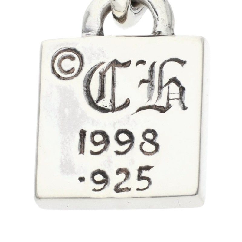Chrome Hearts Framed CH Plus Charm Silver Necklace Top — view 3