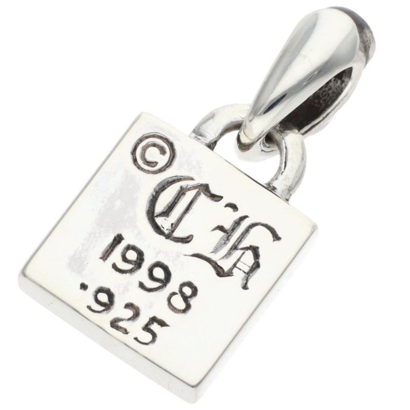 Chrome Hearts Framed CH Plus Charm Silver Necklace Top — view 2