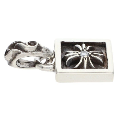 Chrome Hearts Framed CH Plus Charm Silver Necklace Top — view 4