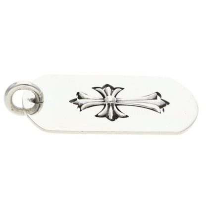 Chrome Hearts D Tag Lrg Tny Crs Cut Out Tiny Cross Large Dog Tag Necklace Top — view 4