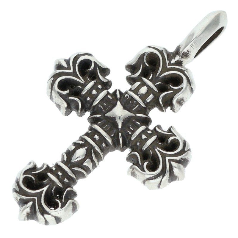 Chrome Hearts Charm Filigree Tiny Silver Necklace Top