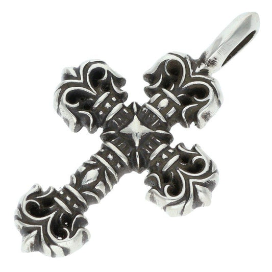 Chrome Hearts Charm Filigree Tiny Silver Necklace Top