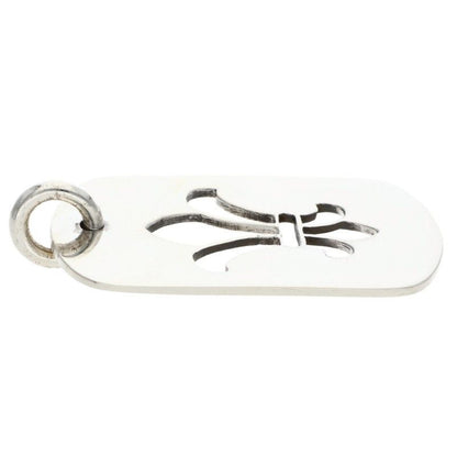 Chrome Hearts D Tag Lrg BS Fluer BS Flag Dog Tag Silver Necklace Top — view 4