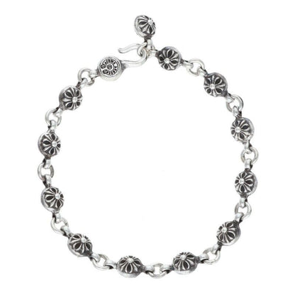 Chrome Hearts No1 Ball 1 Cross Silver Bracelet