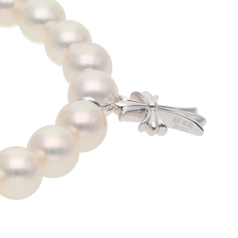 Chrome Hearts Pearl Baby Fat Charm White Gold Bracelet — view 3