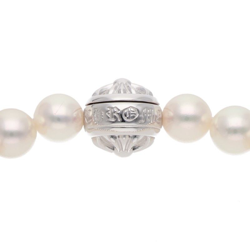Chrome Hearts Pearl Baby Fat Charm White Gold Bracelet — view 4