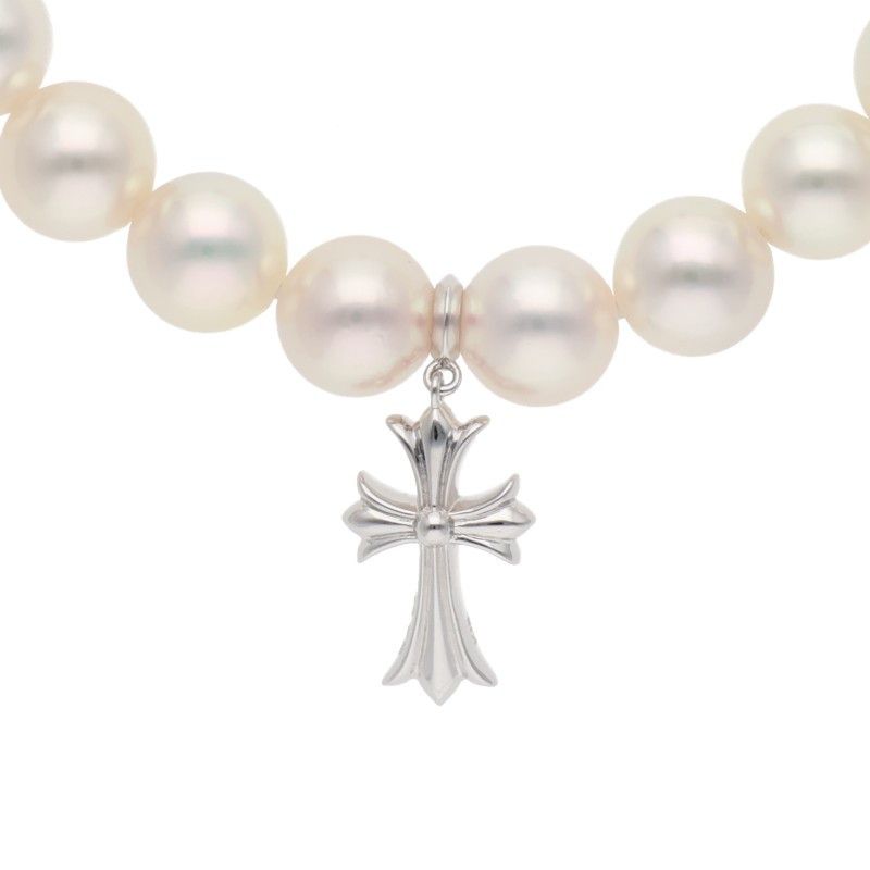 Chrome Hearts Pearl Baby Fat Charm White Gold Bracelet — view 2