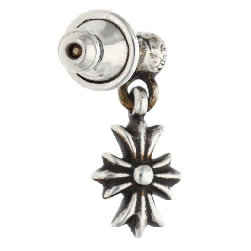 Chrome Hearts Tny CH Pls 1 Tiny Ech Plus Drop Silver Earrings — view 2