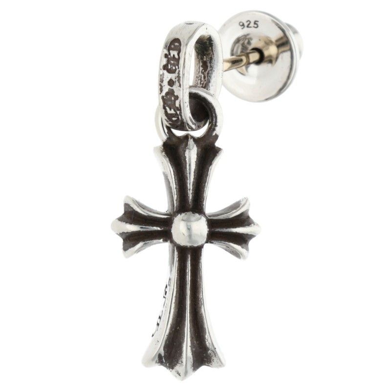 Chrome Hearts Bby Pprchn Baby Fat Drop Silver Earrings