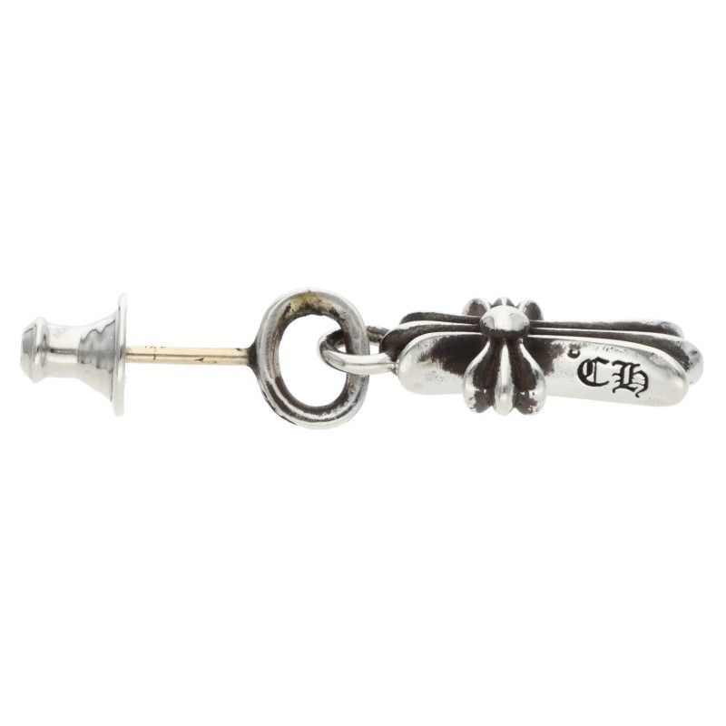Chrome Hearts Bby Pprchn Baby Fat Drop Silver Earrings — view 3