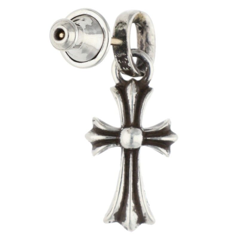 Chrome Hearts Bby Pprchn Baby Fat Drop Silver Earrings — view 2