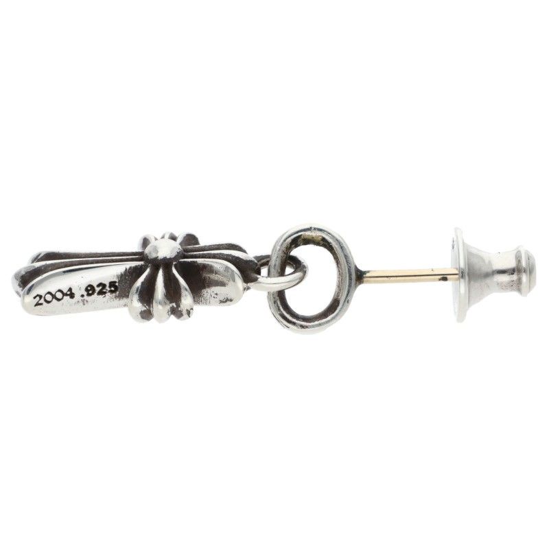 Chrome Hearts Bby Pprchn Baby Fat Drop Silver Earrings — view 4