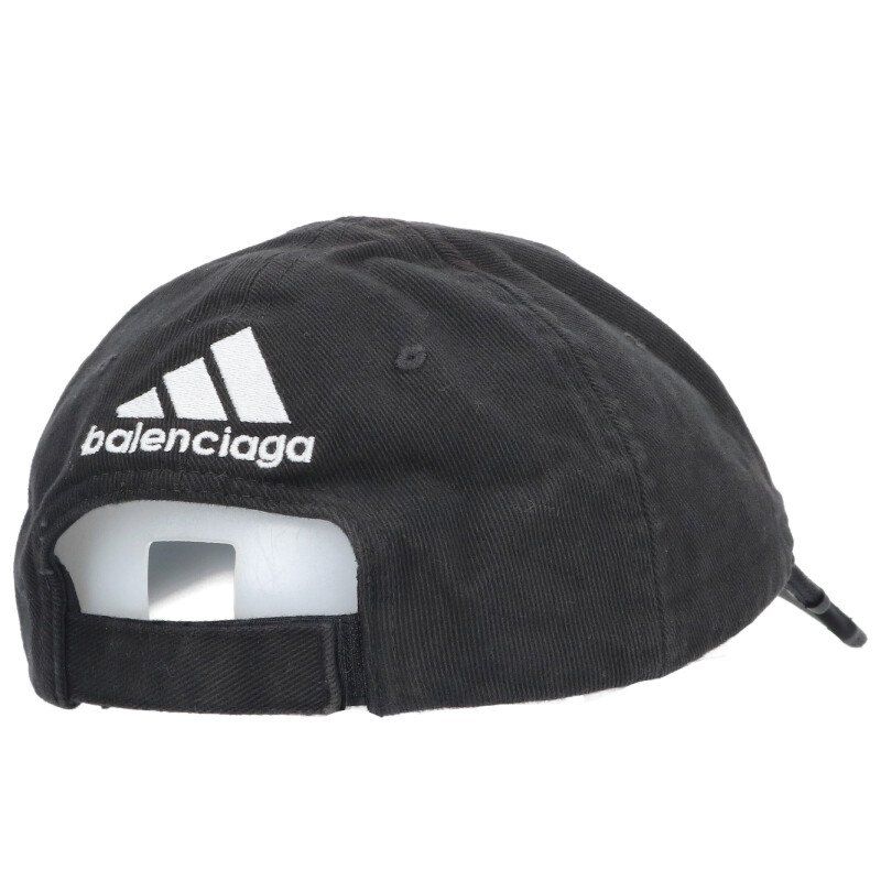 Balenciaga Adidas Logo Striped Baseball Cap Hat — view 2
