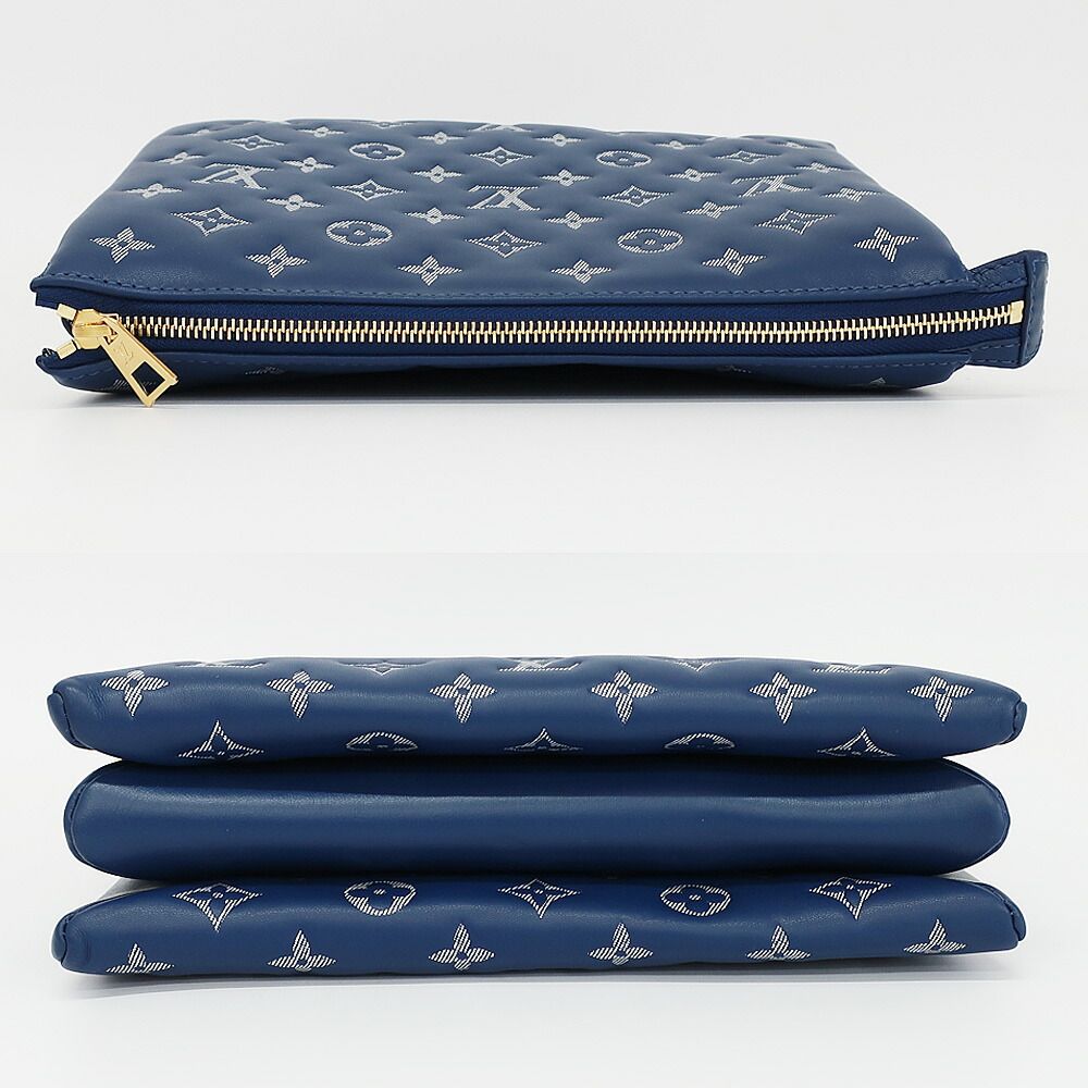 Louis Vuitton Ten Cousin PM Shoulder Bag Monogram Navy Gold Leather Denim — view 3