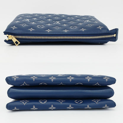 Louis Vuitton Ten Cousin PM Shoulder Bag Monogram Navy Gold Leather Denim — view 3