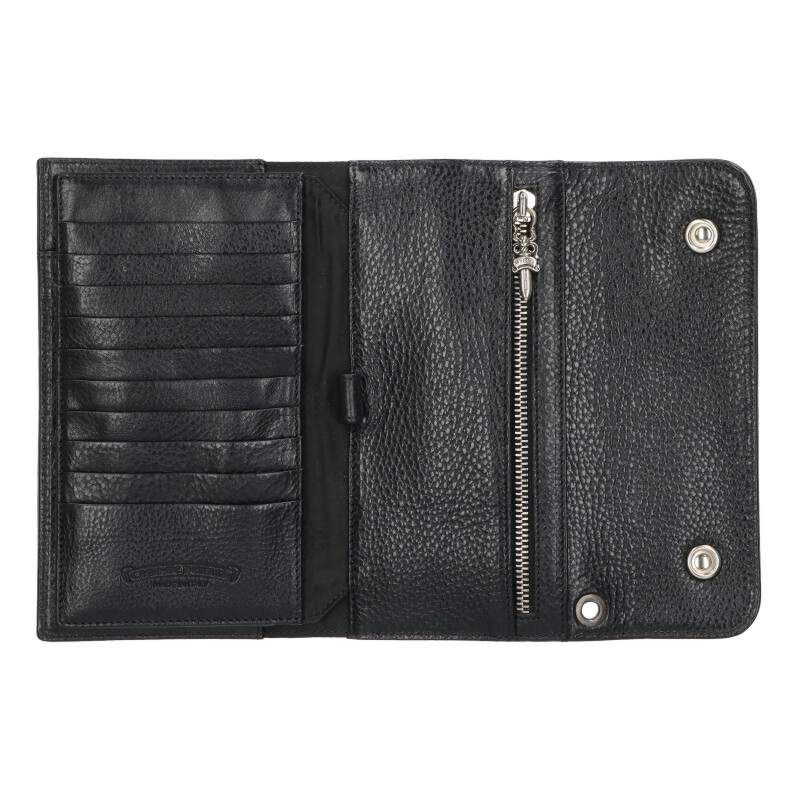 Chrome Hearts Wave Cross Ball Button Leather Wallet — view 3