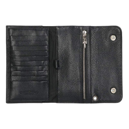 Chrome Hearts Wave Cross Ball Button Leather Wallet — view 3