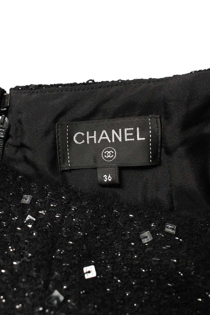 Chanel Sequin Skirt Black — view 3