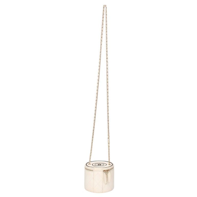 Chanel CC Logo Round Chain Vanity Shoulder Bag — view 2