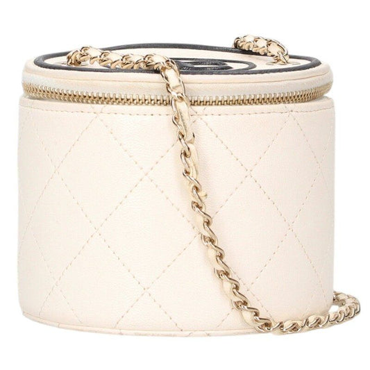 Chanel CC Logo Round Chain Vanity Shoulder Bag