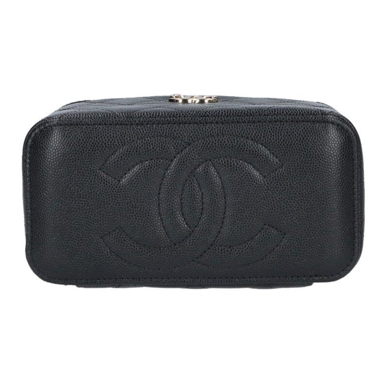 Chanel Vanity Caviar Leather Chain Shoulder Bag — view 4