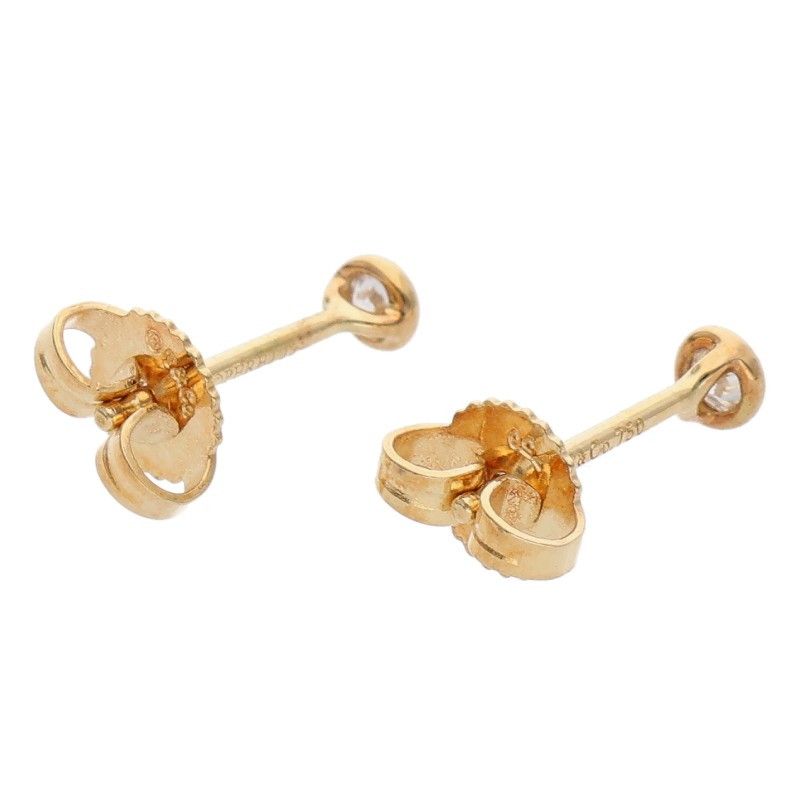 Tiffany & Co by the Yard 18k Yellow Gold Diamond Earrings — view 2