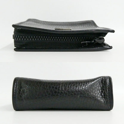 Celine Zipper Coin Case Black Vintage Leather Silver Purse — view 3