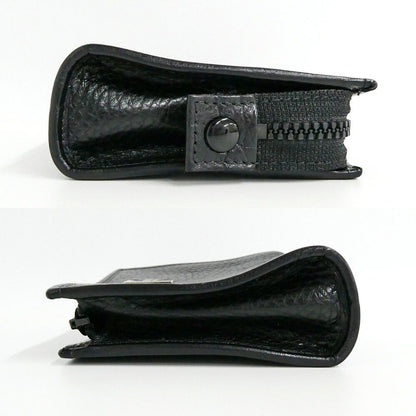 Celine Zipper Coin Case Black Vintage Leather Silver Purse — view 4