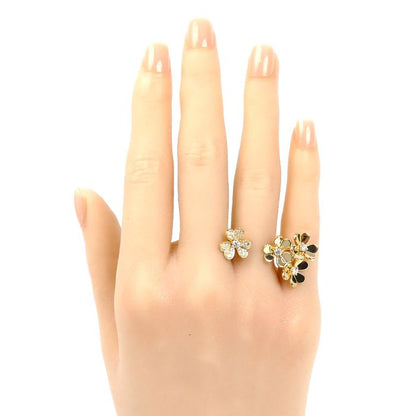 Van Cleef & Arpels 18k Yellow Gold Frivole Entree Door Ring Diamond — view 7