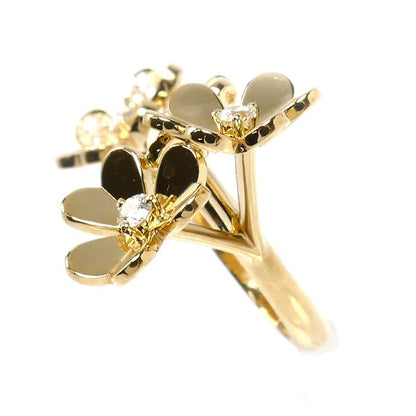 Van Cleef & Arpels 18k Yellow Gold Frivole Entree Door Ring Diamond — view 2