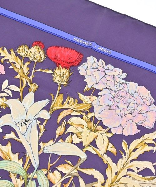Hermes Bandana Scarf Purple — view 2