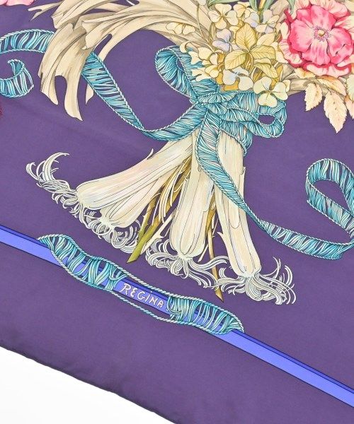 Hermes Bandana Scarf Purple — view 3