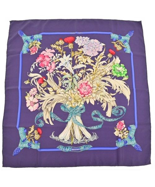 Hermes Bandana Scarf Purple