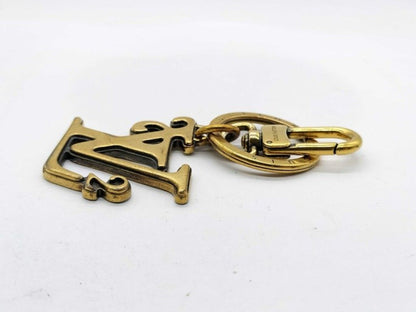Louis Vuitton Key Holder Porte Cles Square LV Gold Metal Bag Charm Logo — view 2