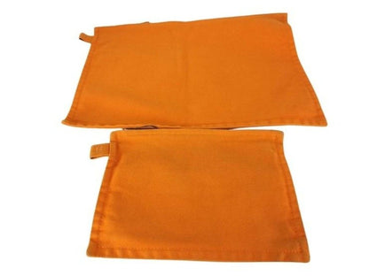 Hermes Pouch Bora Orange Canvas