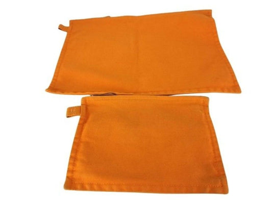 Hermes Pouch Bora Orange Canvas