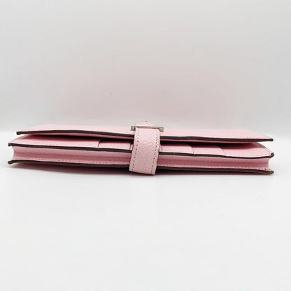 Hermes Wallet Bearn Souffle Rose Sakura Chevre Bifold Silver — view 3