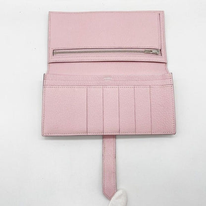 Hermes Wallet Bearn Souffle Rose Sakura Chevre Bifold Silver — view 6