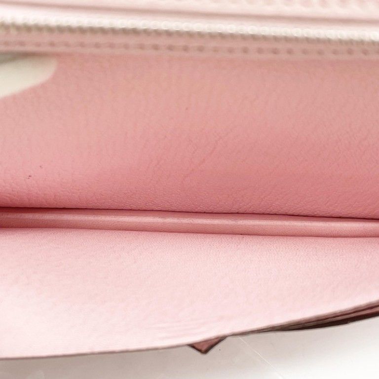 Hermes Wallet Bearn Souffle Rose Sakura Chevre Bifold Silver — view 7