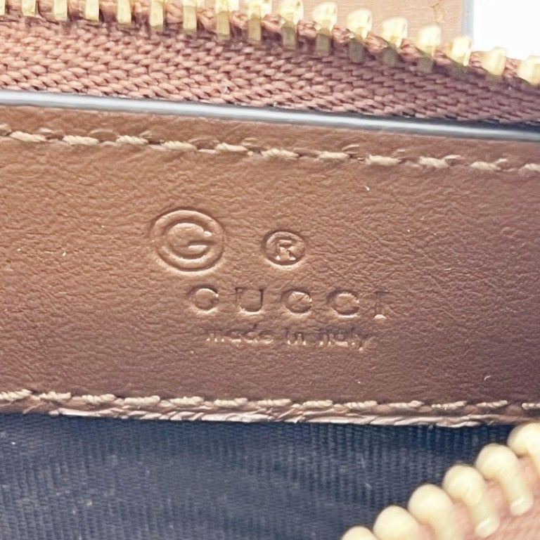 Gucci Coin Card Case GG Supreme Beige Brown Black Leather Gold — view 7