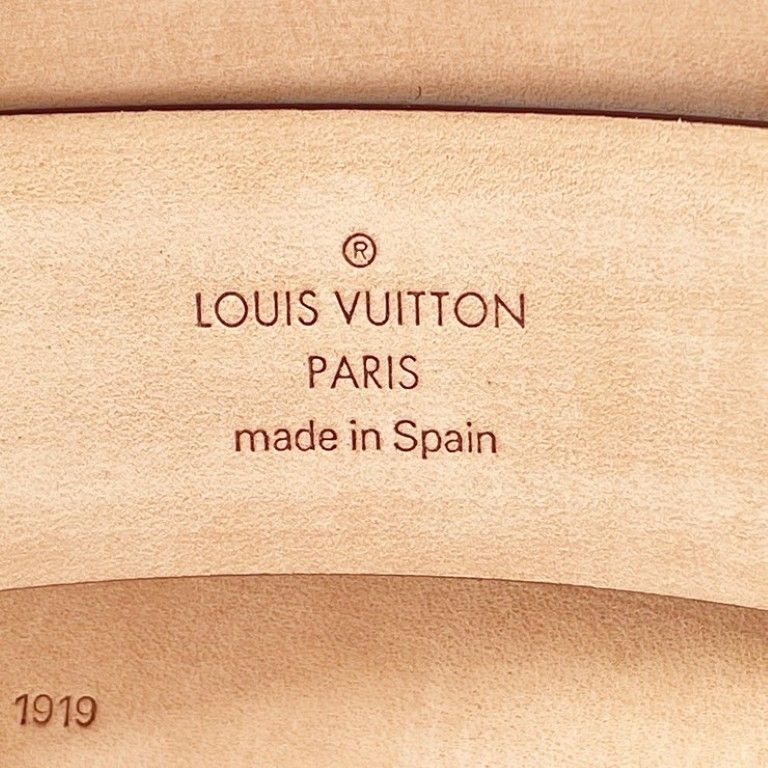 Louis Vuitton Belt Ceinture Carre Brown Leather Gold — view 7