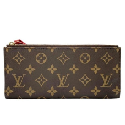 Louis Vuitton Wallet Portefeuille Adele Brown Coquelicot Monogram Bifold Gold