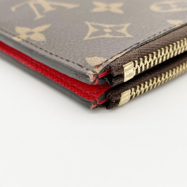 Louis Vuitton Wallet Portefeuille Adele Brown Coquelicot Monogram Bifold Gold — view 6