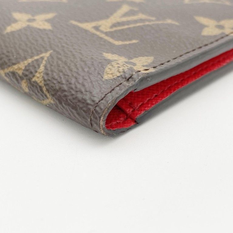 Louis Vuitton Wallet Portefeuille Adele Brown Coquelicot Monogram Bifold Gold — view 4