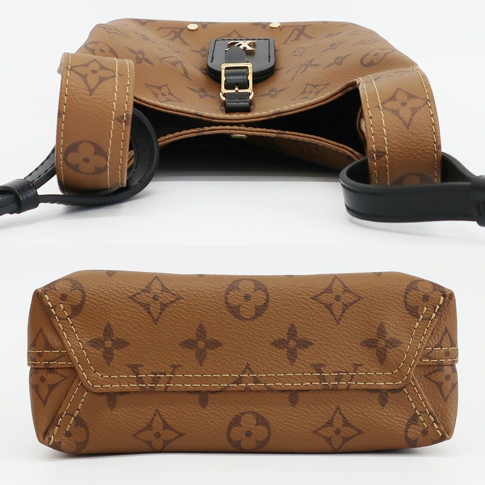 Louis Vuitton Ten Atlantis BB Shoulder Bag Monogram Reverse Canvas Brown Gold — view 3