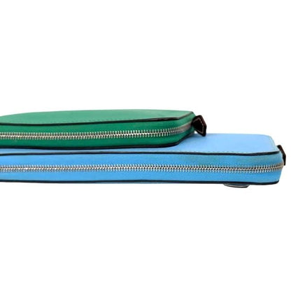 Hermes Shoulder Wallet Nouveau to Go Light Blue Green — view 5