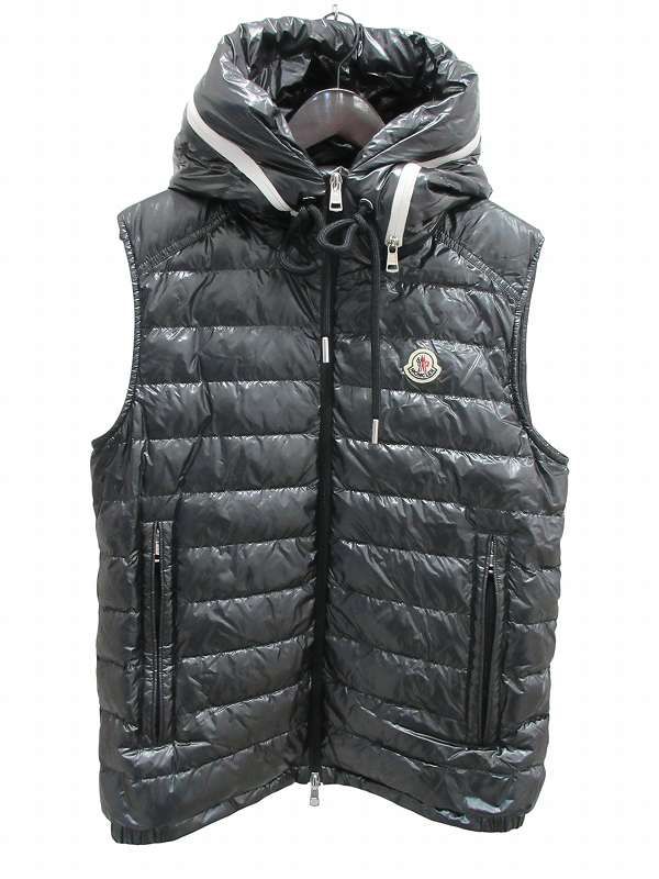 Moncler Down Jacket Vest Charcoal Gray